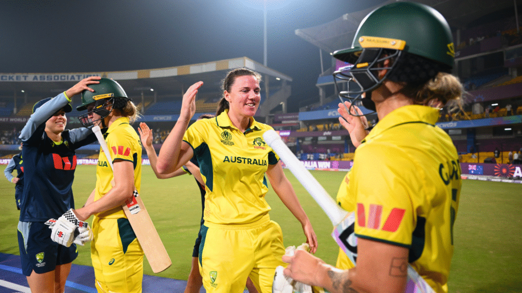 Australia Women vs England Women ICC Women's World Cup 2025: Ashleigh Gardner and Annabel Sutherland's ferocious batting helps Australia defeat England by 6 wickets