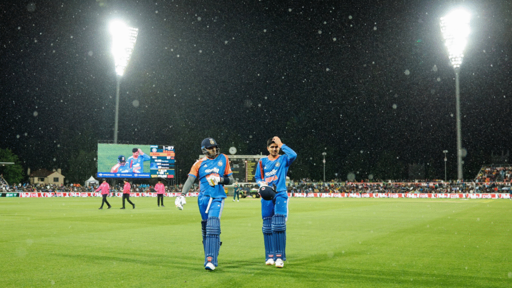 Australia vs India 1st T20I: Rain forces a washout after India gets a decent start in the first innings