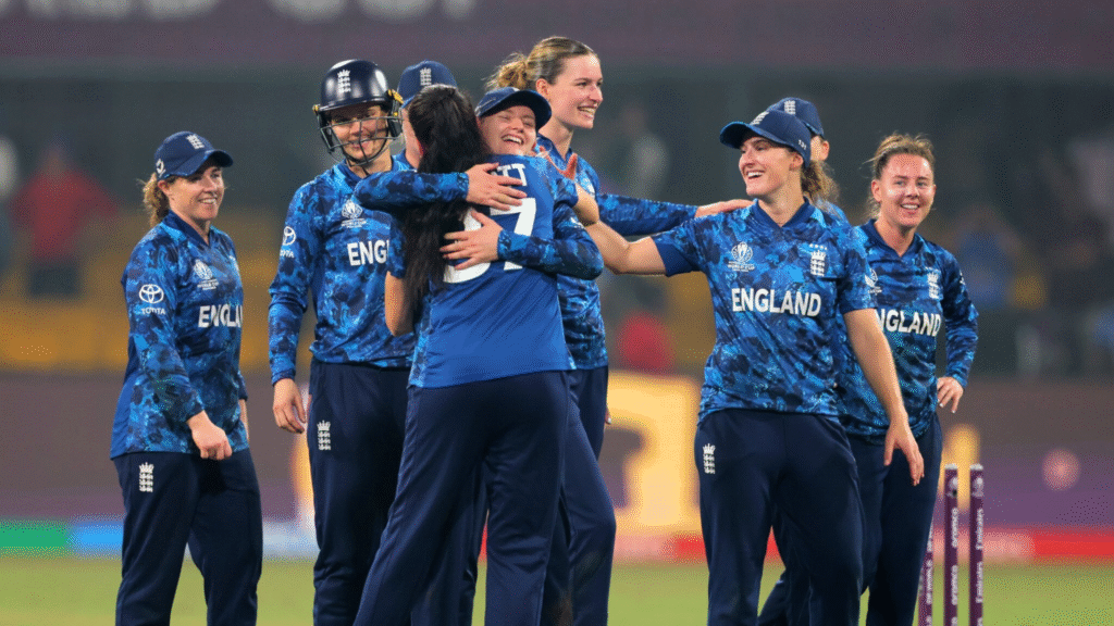 England Women vs India Women ICC Women's World Cup 2025: England qualify for semi finals as they defeat India by 4 runs in a nail biter match